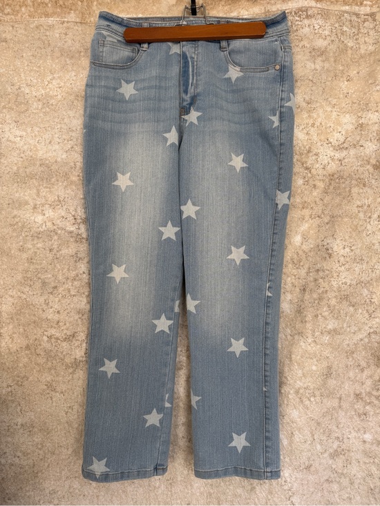 Jou Jou Denim - Joujou Star Print Light Wash Denim Jeans - 11/12